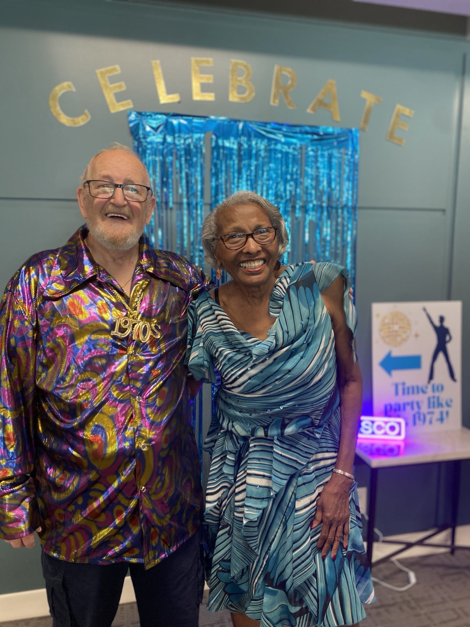 Capital Towers Friendship Cafe celebrated 50 years of Meals on Wheels of Wake County with a 70's themed party catered by Angie's of Garner!